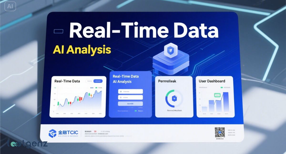 Real-time data dashboard with AI analysis and user interface charts