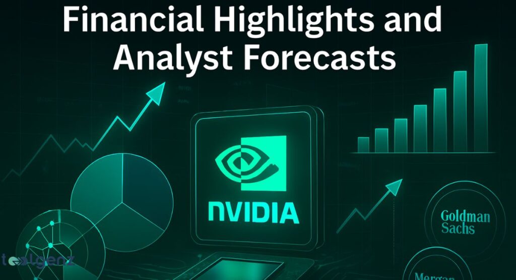 The image features a prominent, glowing NVIDIA logo on a microchip. In the background, there's a glowing brain icon representing AI, a robotic arm, and a silhouette of a person in a futuristic suit, all connected by glowing circuit lines.