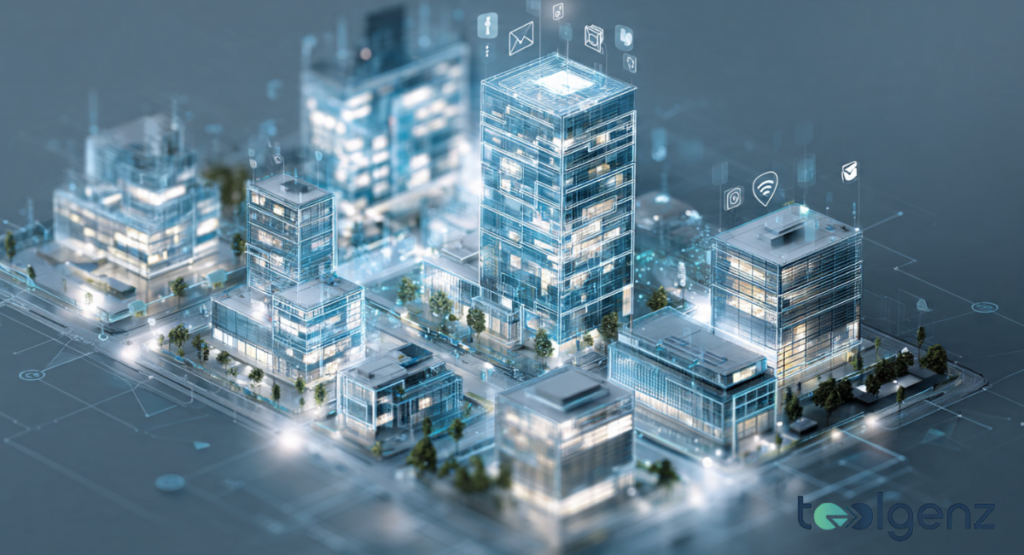 A conceptual infographic showcasing the Meta logo alongside Instagram, WhatsApp, and Threads icons. The background displays a global network representing its 3.5 billion daily active users.