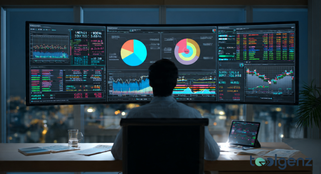 A table listing exchange-traded funds that have a high concentration of Robinhood shares. The list includes several fintech and innovation-focused ETFs.