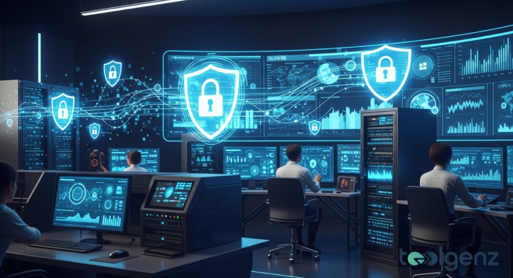 Cerby $17M Series A funding discussion with detailed investment holographic displays around a conference table.